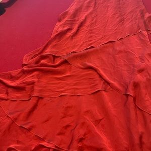 Long dress, with a silk mesh you can wear on top